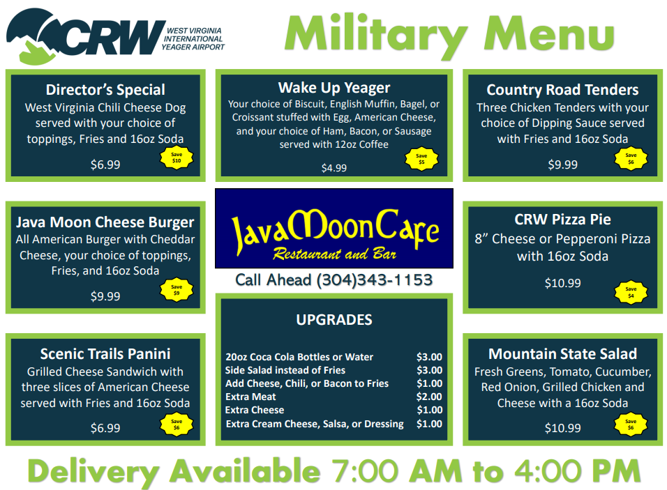 Java Moon Menu